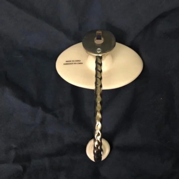 Anthropologie Molly Hatch letter U monogram ceramic wall hook chrome-plated iron - Picture 5 of 7